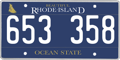 RI license plate 653358