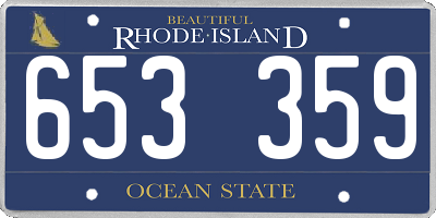 RI license plate 653359