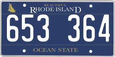 RI license plate 653364