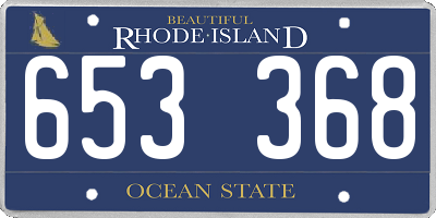 RI license plate 653368