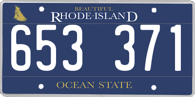 RI license plate 653371