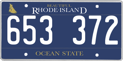 RI license plate 653372