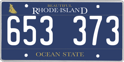 RI license plate 653373