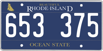 RI license plate 653375
