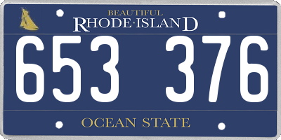RI license plate 653376