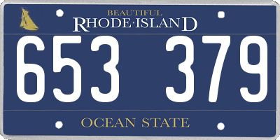 RI license plate 653379