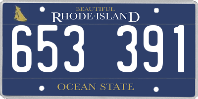 RI license plate 653391