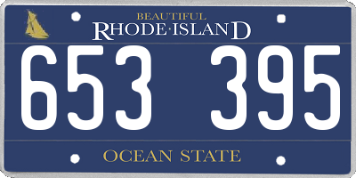RI license plate 653395