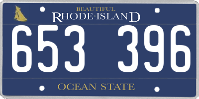 RI license plate 653396