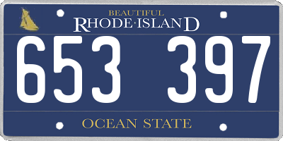 RI license plate 653397