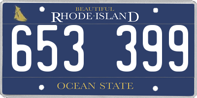 RI license plate 653399