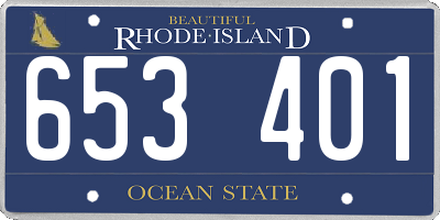 RI license plate 653401