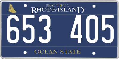 RI license plate 653405