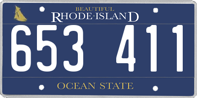 RI license plate 653411