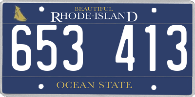 RI license plate 653413