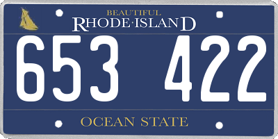 RI license plate 653422