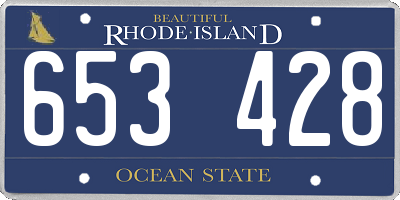 RI license plate 653428