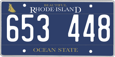 RI license plate 653448