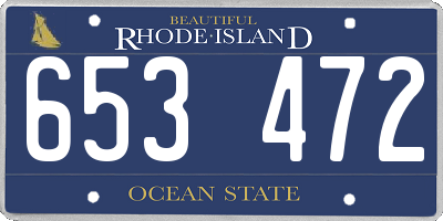 RI license plate 653472