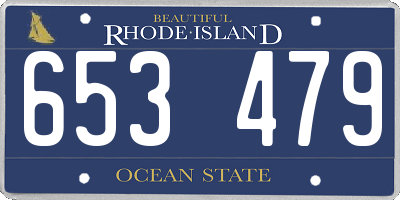 RI license plate 653479