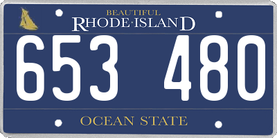RI license plate 653480