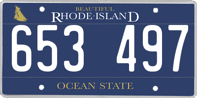 RI license plate 653497