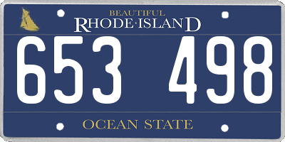 RI license plate 653498