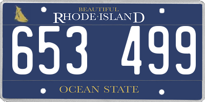 RI license plate 653499