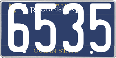 RI license plate 6535