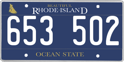 RI license plate 653502