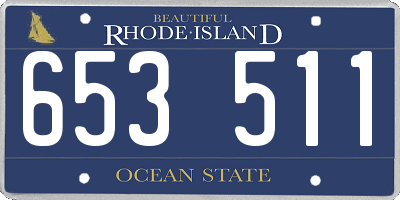 RI license plate 653511