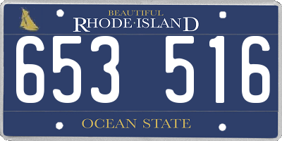 RI license plate 653516