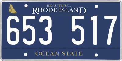 RI license plate 653517