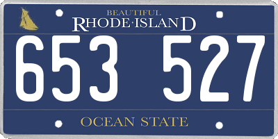 RI license plate 653527