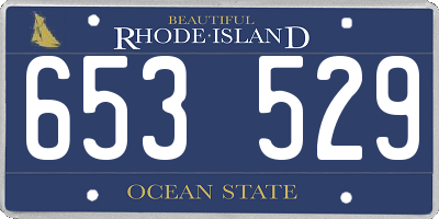RI license plate 653529