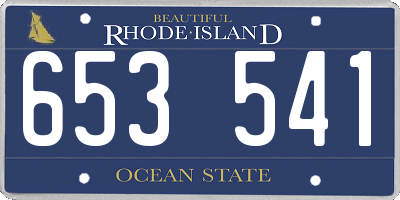 RI license plate 653541