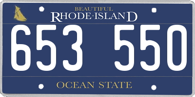 RI license plate 653550