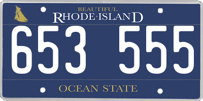 RI license plate 653555