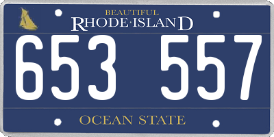 RI license plate 653557