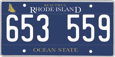 RI license plate 653559
