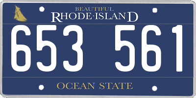 RI license plate 653561