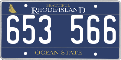 RI license plate 653566