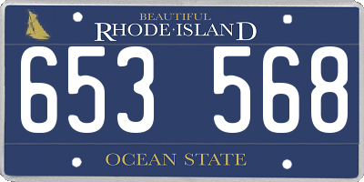 RI license plate 653568
