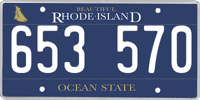 RI license plate 653570