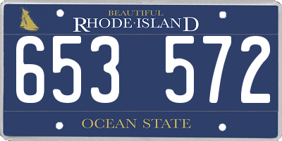 RI license plate 653572