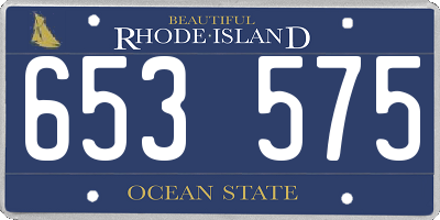 RI license plate 653575