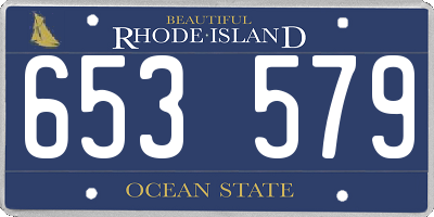 RI license plate 653579