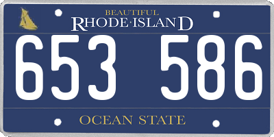 RI license plate 653586