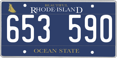 RI license plate 653590