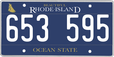 RI license plate 653595